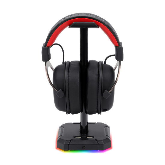 Redragon HA300 Scepter Pro Headset Stand RGB Backlit Gaming Headphone Stand with Aluminum Supporting Bar