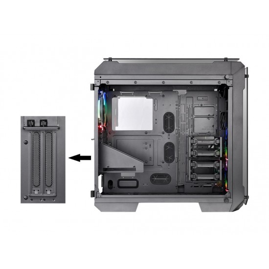 Thermaltake View 71 Rgb 4 Sided Tempered Glass Vertical Gpu Modular E Atx Gaming Full Tower Computer Case With 3 Rgb Led Ring Fan Pre Installed Ca 1i7 00f1wn 01