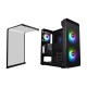 Thermaltake View 37 Motherboard Sync ARGB E-ATX Mid Tower Gaming Computer Case with 3 ARGB 5V Motherboard Sync RGB Fans Pre-Installed CA-1J7-00M1WN-04