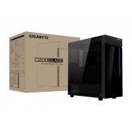 GIGABYTE C200 Glass ATX Gaming Case, Tinted Tempered Glass, RGB Integrated, PSU Shroud Design, Detachable Dust Filter, Watercooling Ready, Enhanced Airflow - Black