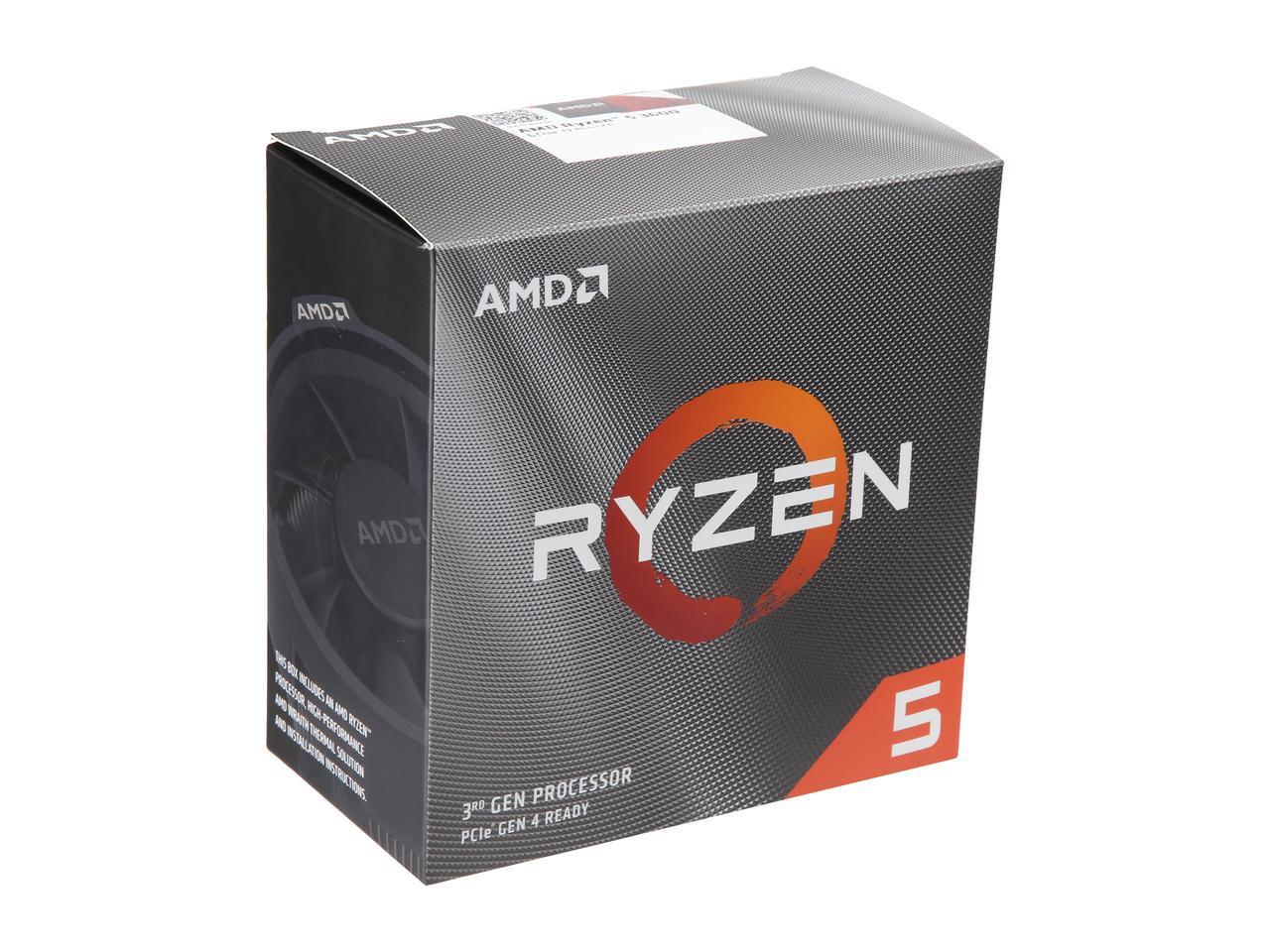 AMD RYZEN 5 3600 6-Core 3.6 GHz (4.2 GHz Max Boost) Socket AM4 65W  100-100000031BOX Desktop Processor