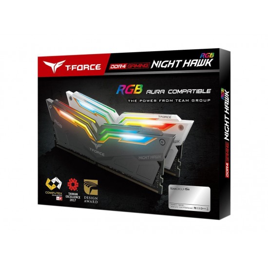 Team T-Force Night Hawk RGB 16GB (2 x 8GB) DDR4 3200 Desktop Memory Model TF2D416G3200HC16CDC01