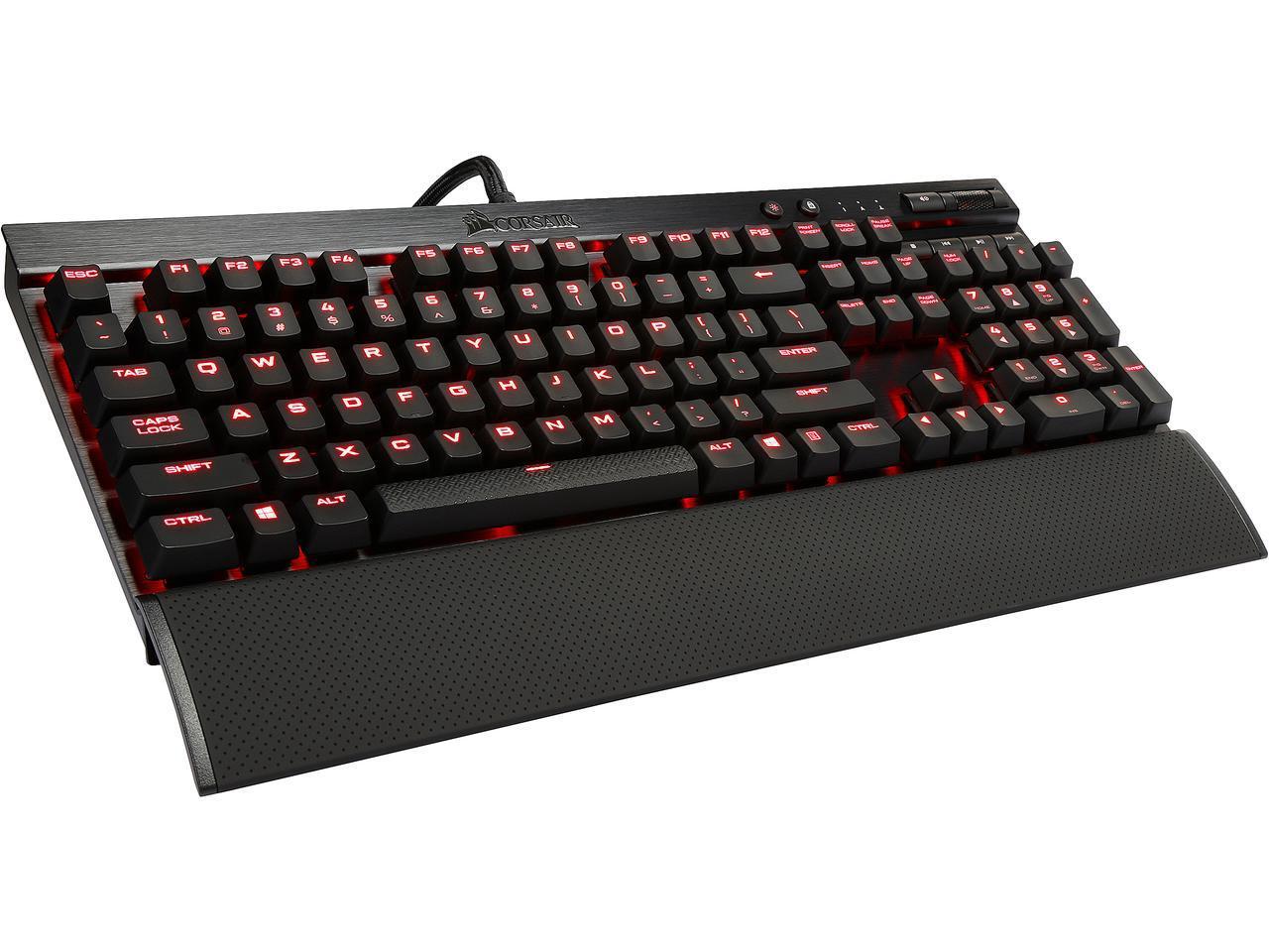 Corsair Gaming K70 LUX Mechanical Keyboard Backlit Red LED Cherry MX Red  (CH-9101020-NA)