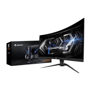 AORUS CV27Q-27" Frameless Curved 1500R Gaming Monitor, Quad HD 1440p, 90% DCI-P3 Color Accurate VA Panel, 1ms 165 Hz, HDR, FreeSync Premium Pro, VESA, Zero Bright Dot Policy