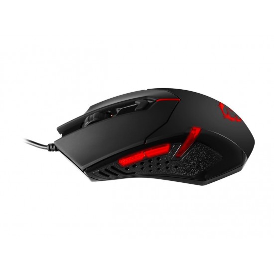 msi interceptor ds b1 h01-0001711 black 6 buttons 1 x wheel usb wired optical 1600 dpi gaming mouse