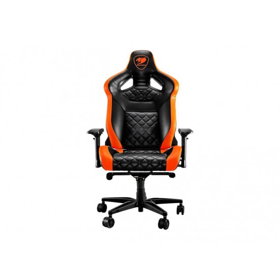 Cougar Armor Titan (Orange) Ultimate Gaming Chair with Premium Breathable PVC Leather, 352.0 lbs. Support, 170 Degree Reclining