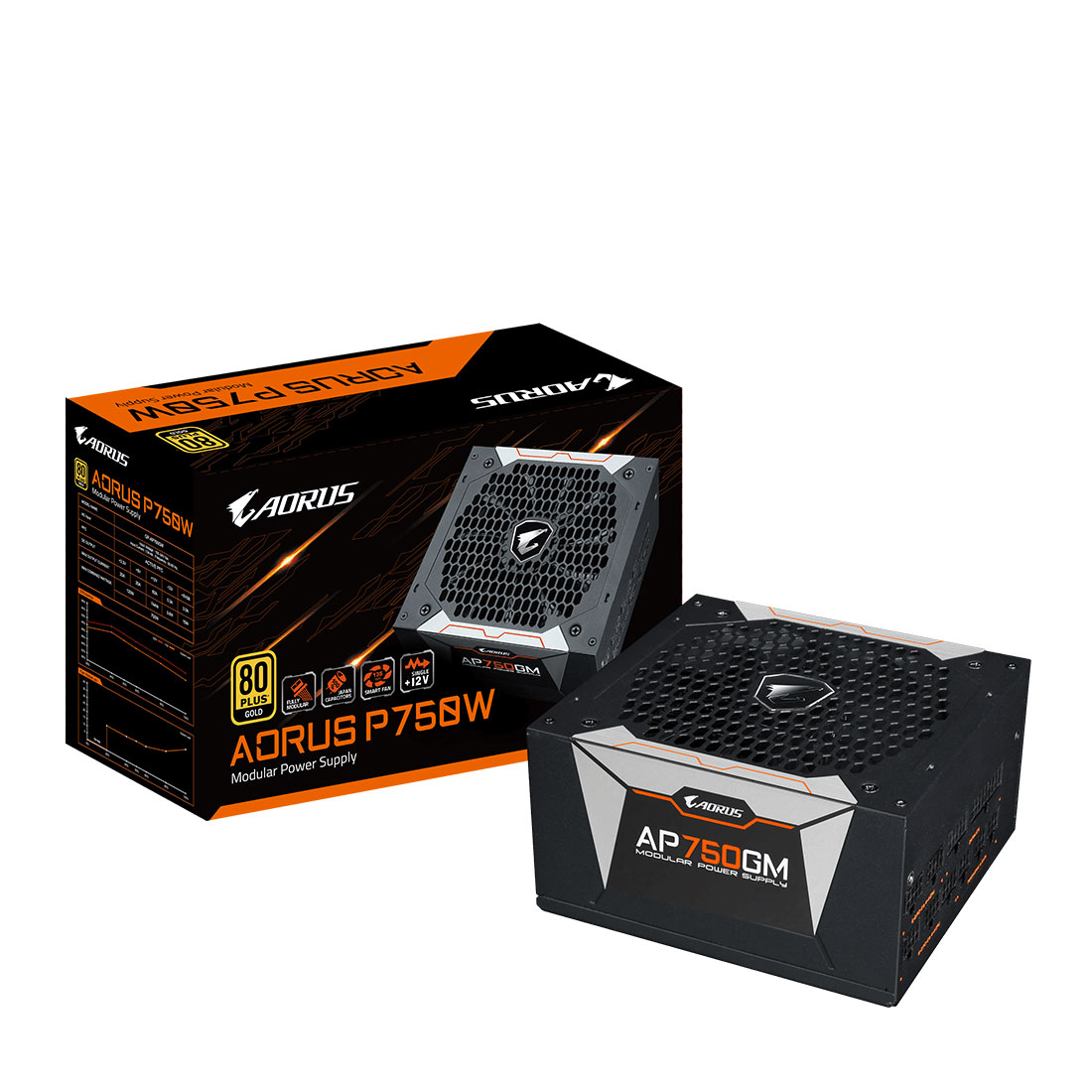 AORUS P750W 750 Watt 80+ GOLD Fully Modular PSU/Power Supply