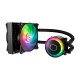 Cooler Master MasterLiquid ML120R Addressable RGB AIO CPU Liquid Cooler, 28 Independently-Controlled LEDS, Robust Sleeved FEP Tubing, Dual 120mm ARGB Air Balance MF