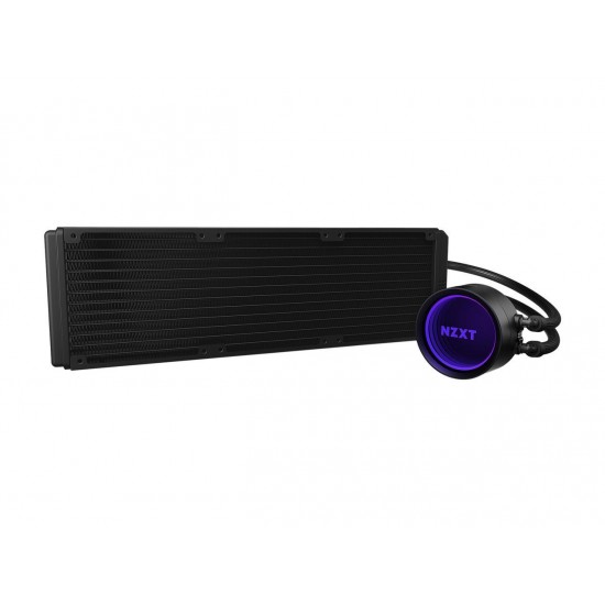 NZXT Kraken X73 360mm - RL-KRX73-01 - AIO RGB CPU Liquid Cooler - Rotating Infinity Mirror Design - Powered By CAM V4 - RGB Connector - 3 x Aer P120 120mm Radiator Fans LGA 1700 Compatible