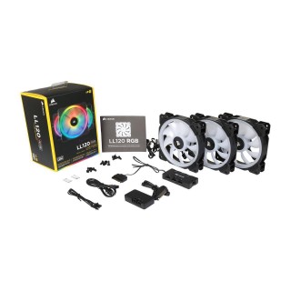 Corsair LL120 RGB, 120mm Dual Light Loop RGB LED PWM Fan, Fan