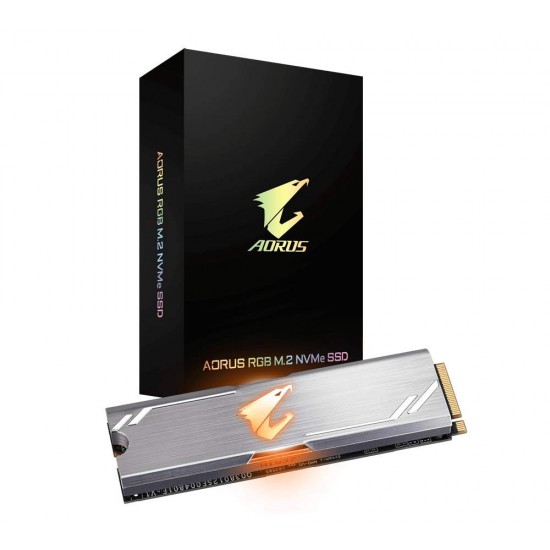 Gigabyte AORUS RGB NVMe M.2 512GB High Performance Gaming, Integrated Heatsink, Toshiba 3D NAND, DDR Cache Buffer, SSD GP-ASM2NE2512GTTDR