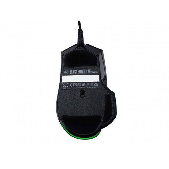 Cooler Master MM830 Gaming Mouse with 24,000 dpi Sensor, Hidden D-pad Buttons, 4-Zone RGB, and Precision Wheel