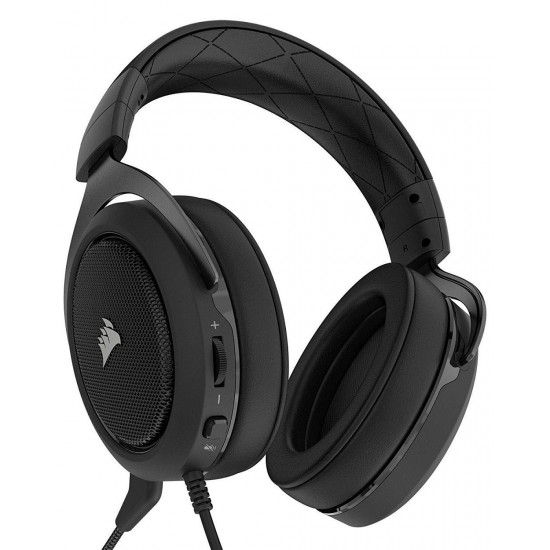 CORSAIR HS50 - Stereo Gaming Headset - Discord Certified Headphones - Works with PC, Mac, Xbox One, PS4, Nintendo Switch, iOS and Android – Carbon