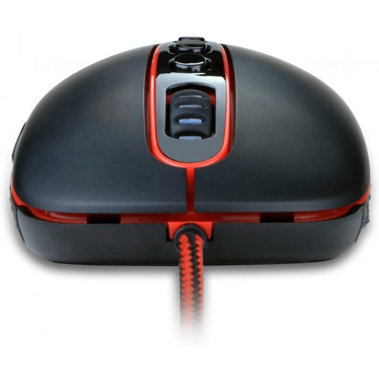 Redragon M906 Gaming Mouse, Ambidextrous (Left Handed & Right Handed) 4000 DPI Mice for PC, 9 Programmable Buttons, 5 User Profiles, Omron Switches, Unique Status Display
