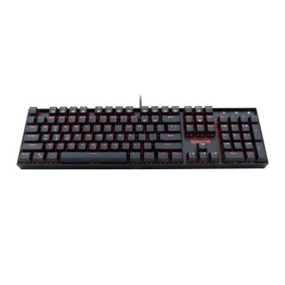 Redragon K551 Mechanical Gaming Keyboard with Cherry MX Blue Switches Vara 104 Keys Numpad Tactile USB Wired Computer Keyboard Steel Construction for Windows PC Games (Black RED LED Backlit)