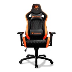 Cougar Armor S (Orange) Luxury Gaming Chair with Breathable Premium PVC Leather and Body-embracing High Back Design