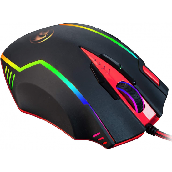 Redragon M902 PC Gaming Mouse with Side Buttons, RGB Backlit, USB Wired, Weight Tuning Set, High Precision Sensor 12400 DPI, Samsara Mouse for Windows PC FPS Games – (Black)