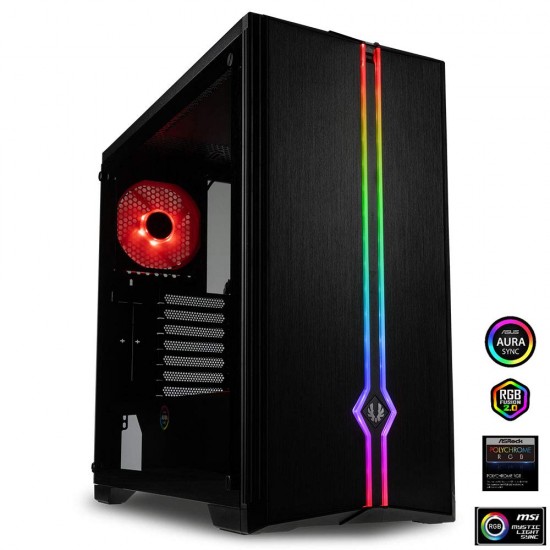 BitFenix Saber Case EATX/ATX/Micro ATX/Mini ITX Aura Sync ARGB/Aluminium Front/Tempered Glass