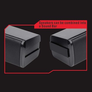 Redragon Orpheus GS550 Stereo Gaming Speakers Sound bar for PC with Red LED Backlight and Volume Control
