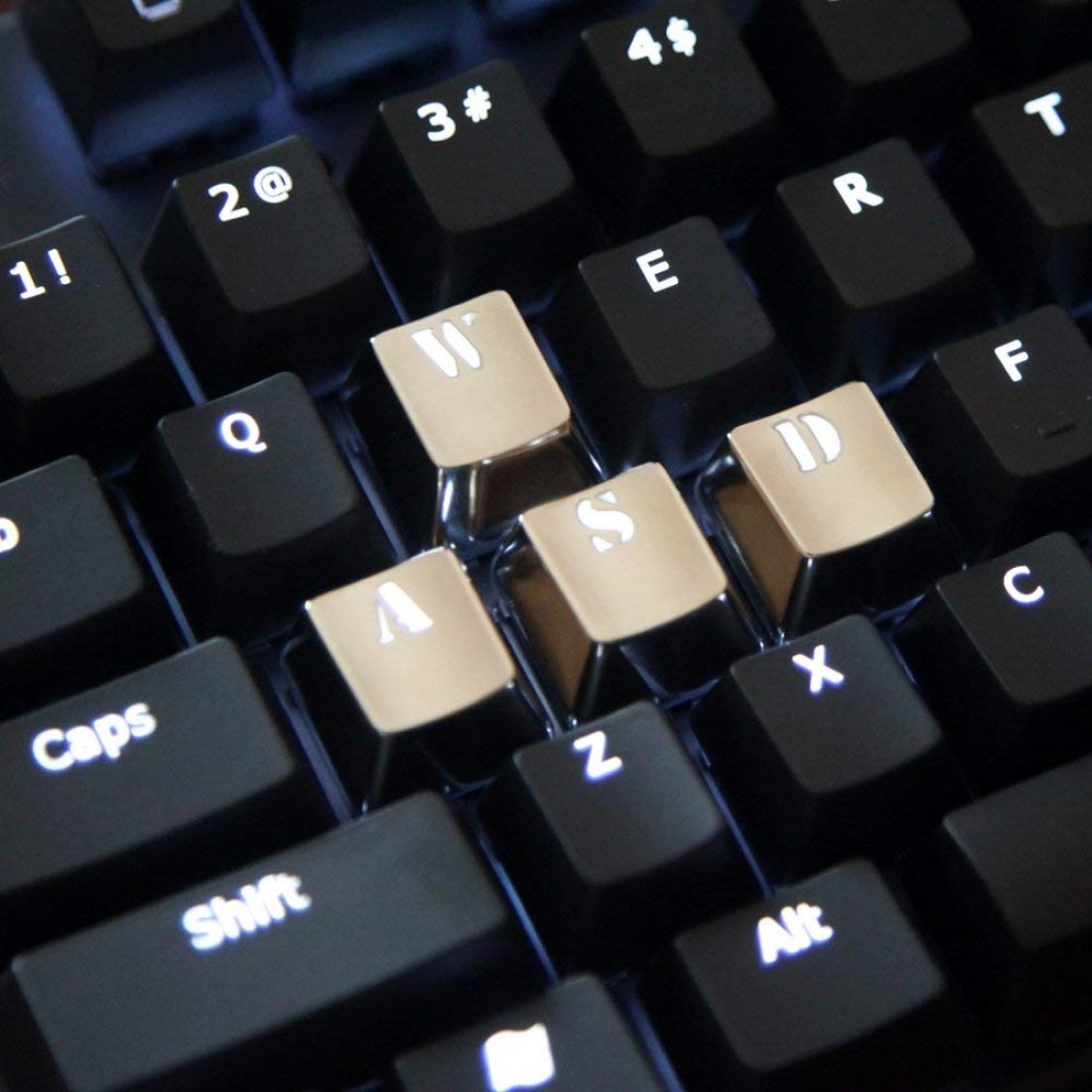 Generic Metal Keycaps Double Shot Keycaps Set WASD Backlit Key Cap