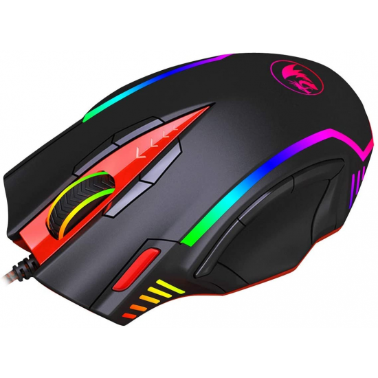 Redragon M902 PC Gaming Mouse with Side Buttons, RGB Backlit, USB Wired, Weight Tuning Set, High Precision Sensor 12400 DPI, Samsara Mouse for Windows PC FPS Games – (Black)