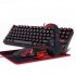 Redragon K552-BB Mechanical Gaming Keyboard and Mouse Combo & Large Mouse Pad & PC Gaming Headset with Mic, 87 Key RED LED Backlit Keyboard for Windows PC (Keyboard, Mouse, Headset Mousepad Set)