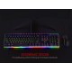 Redragon K577R Kali Mechanical Gaming Keyboard, Rainbow Backlit, Wired Competitive Ergonomic Keyboard with Tactile Brown Switches for Esports, Letter Typing with PC and Laptop, 104 Keys