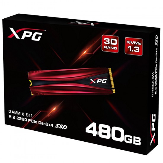 XPG GAMMIX S11 480GB 3D NAND NVMe Gen3x4 M.2 2280 Solid State Drive