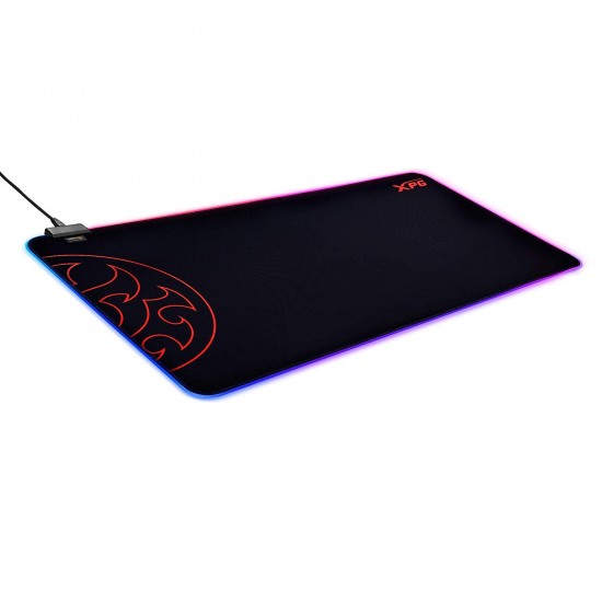 XPG Battleground XL Prime RGB Lighting Extra Large Gaming Mouse Mat - Durable, Water-Resistant Cordura Fabric - Non-Slip Rubber Base