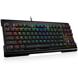 Redragon K561 VISNU Mechanical Gaming Keyboard, Anti-ghosting 87 Keys, RGB Backlit, Wired Compact Keyboard with Clicky Blue Switches for Laptop, Windows, PC Games