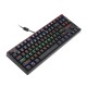 Redragon K576R DAKSA Mechanical Gaming Keyboard Wired USB LED Rainbow Backlit Compact Mechanical Gamers Keyboard 87 Keys for PC Computer Laptop Cherry Blue Switches Equivalent (Black)