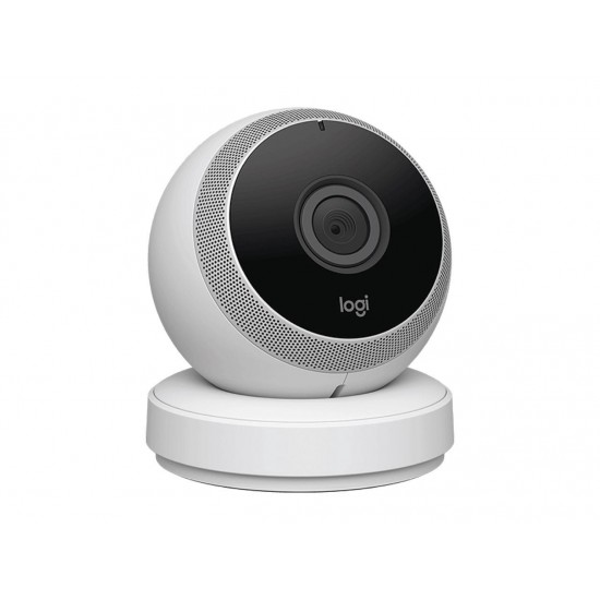 Logitech Circle Wireless 1080p Video Battery Powered Security Camera with Person Detection, Motion Zones and Custom Alerts (White)