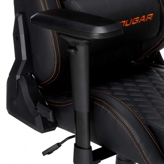 Cougar Armor S (Black) Luxury Gaming Chair with Breathable Premium PVC Leather and Body-embracing High Back Design