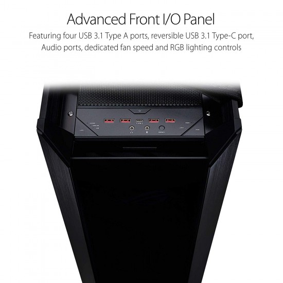 Asus ROG Strix Helios GX601 RGB Mid-Tower Computer Case for up to EATX Motherboards with USB 3.1 Front Panel, Smoked Tempered Glass, Brushed Aluminum and Steel Construction, and Four Case Fans