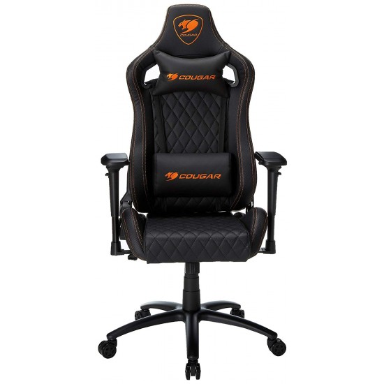 Cougar Armor S (Black) Luxury Gaming Chair with Breathable Premium PVC Leather and Body-embracing High Back Design