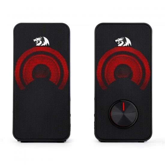 Redragon Stentor GS500 Stereo Gaming Speakers for PC with Red LED Backlight and Volume Control