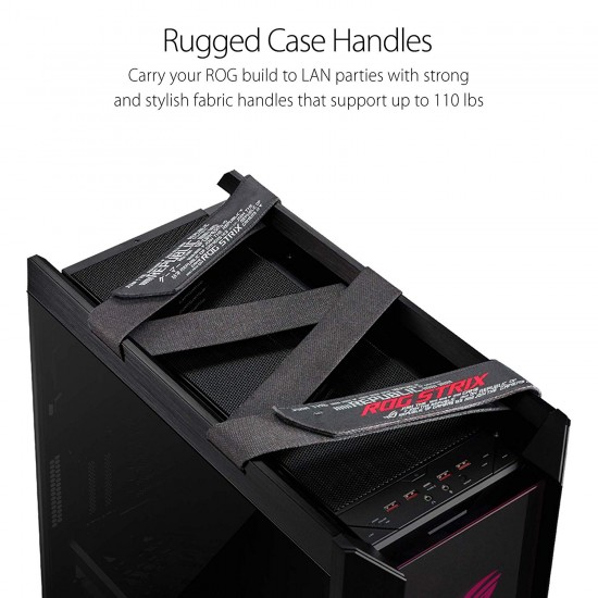 Asus ROG Strix Helios GX601 RGB Mid-Tower Computer Case for up to EATX Motherboards with USB 3.1 Front Panel, Smoked Tempered Glass, Brushed Aluminum and Steel Construction, and Four Case Fans