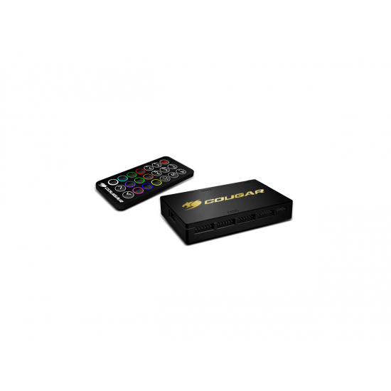 Cougar Hydraulic Vortex RGB SPB 120 mm PMW HDB Cooling Kit with addressable RGB Lighting, Core Box v2, Remote Controller and Three Vortex RGB SPB 120 Cooling Fans (3 Pack) Cougar Hydraulic Vortex RGB SPB 120 mm PMW HDB Cooling Kit with addressable RGB Lighting, Core Box v2, Remote Controller and Three Vortex RGB SPB 120 Cooling Fans (3 Pack)
