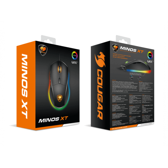 Cougar MINOS XT Gaming Mouse with RGB Lighting and ADNS-3050 Optical Gaming Sensor