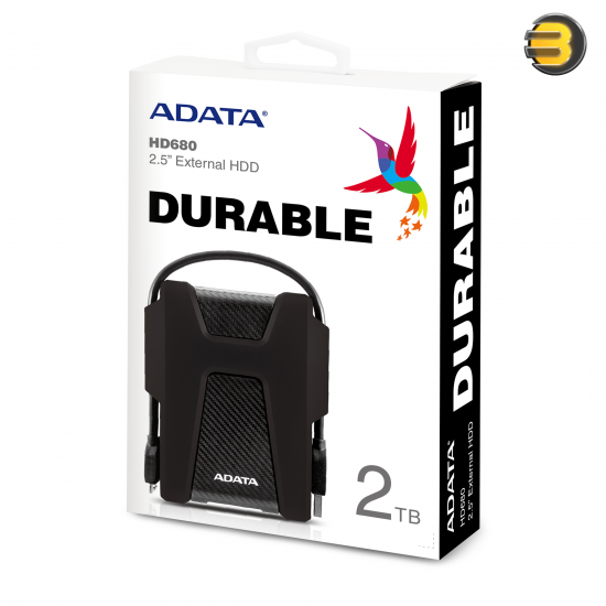 ADATA HD680 2TB External Hard Drive Black