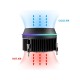 darkFlash Shadow PWM Aluminum CPU Cooler LED Addressable RGB Motherboard Cooling Fan for Intel Core i7/i5/i3