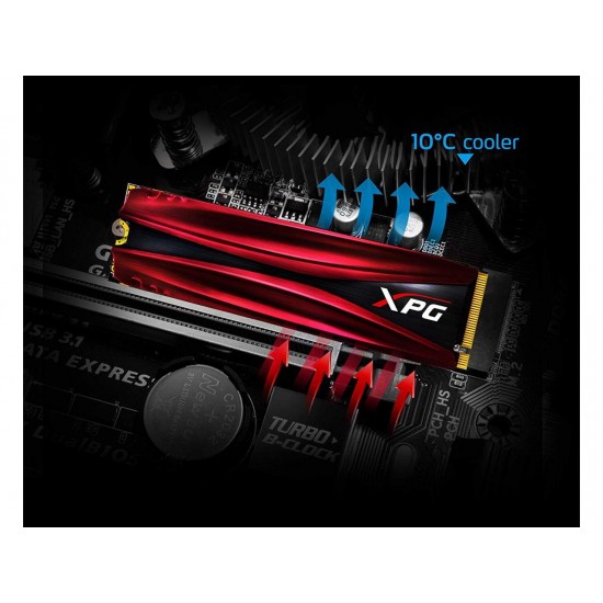 XPG GAMMIX S11 Pro 512GB 3D NAND PCIe NVMe Gen3x4 M.2 2280 SSD Read/Write up to 3500/3000MB/s w/ XPG Heatsink (AGAMMIXS11P-512GT-C)