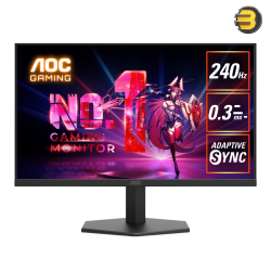 AOC 24G11ZE 23.8'' Full HD (1920×1080) Fast IPS Gaming Monitor – 240Hz (OC), 0.3ms MPRT, HDR10, Adaptive-Sync, HDMI & DisplayPort
