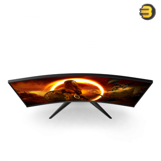 AOC C32G2ZE 32 Inch Curved Frameless Gaming Monitor — Full HD 1920x1080, VA, 0.5ms 240Hz, AMD FreeSync Premium, DP/HDMI/VGA, VESA, 3-3-1 Re-Spawn Program, Xbox PS5 Switch,Black