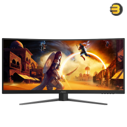AOC CU34G4 Curved Gaming Monitor – 34″ WQHD (3440×1440), 180Hz, 1ms MPRT, VA Panel, Adaptive-Sync AOC CU34G4 Curved Gaming Monitor – 34″ WQHD (3440×1440), 180Hz, 1ms MPRT, VA Panel, Adaptive-Sync