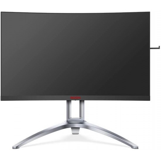 AOC AGON AG273QCX (27 inch) curved monitor (HDMI, DisplayPort, USB Hub, Free-Sync2, 1ms response time, HDR 400, 2560 x 1440, 144Hz) black / red