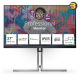 AOC Q27U3CV 27 inch QHD Monitor — speaker, height adjustable, HDR400 (2560x1440, 75 Hz, HDMI, DisplayPort (in/out), USB-C (96 W PD), USB Hub) black