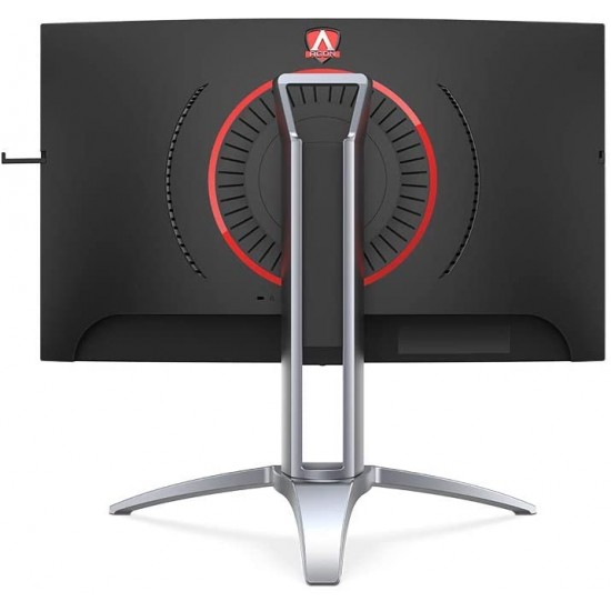 AOC AGON AG273QCX (27 inch) curved monitor (HDMI, DisplayPort, USB Hub, Free-Sync2, 1ms response time, HDR 400, 2560 x 1440, 144Hz) black / red