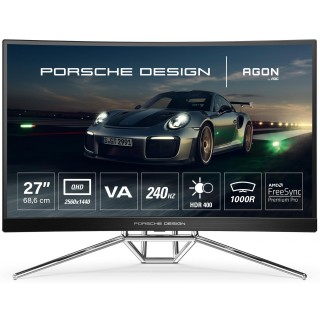 AOC AGON PD27 Porsche QHD, VA, HDMI, DisplayPort, USB 3.2, 0.5ms, 240Hz, FreeSync, HDR Gaming Monitor