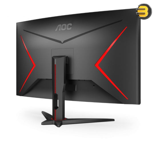 AOC C32G2ZE 32 Inch Curved Frameless Gaming Monitor — Full HD 1920x1080, VA, 0.5ms 240Hz, AMD FreeSync Premium, DP/HDMI/VGA, VESA, 3-3-1 Re-Spawn Program, Xbox PS5 Switch,Black